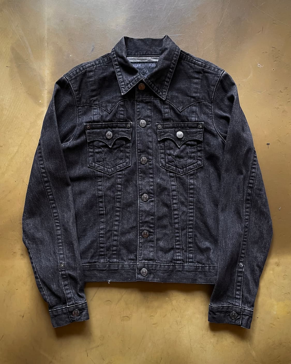 90-00s True Religion Black Denim Trucker 상품이미지3