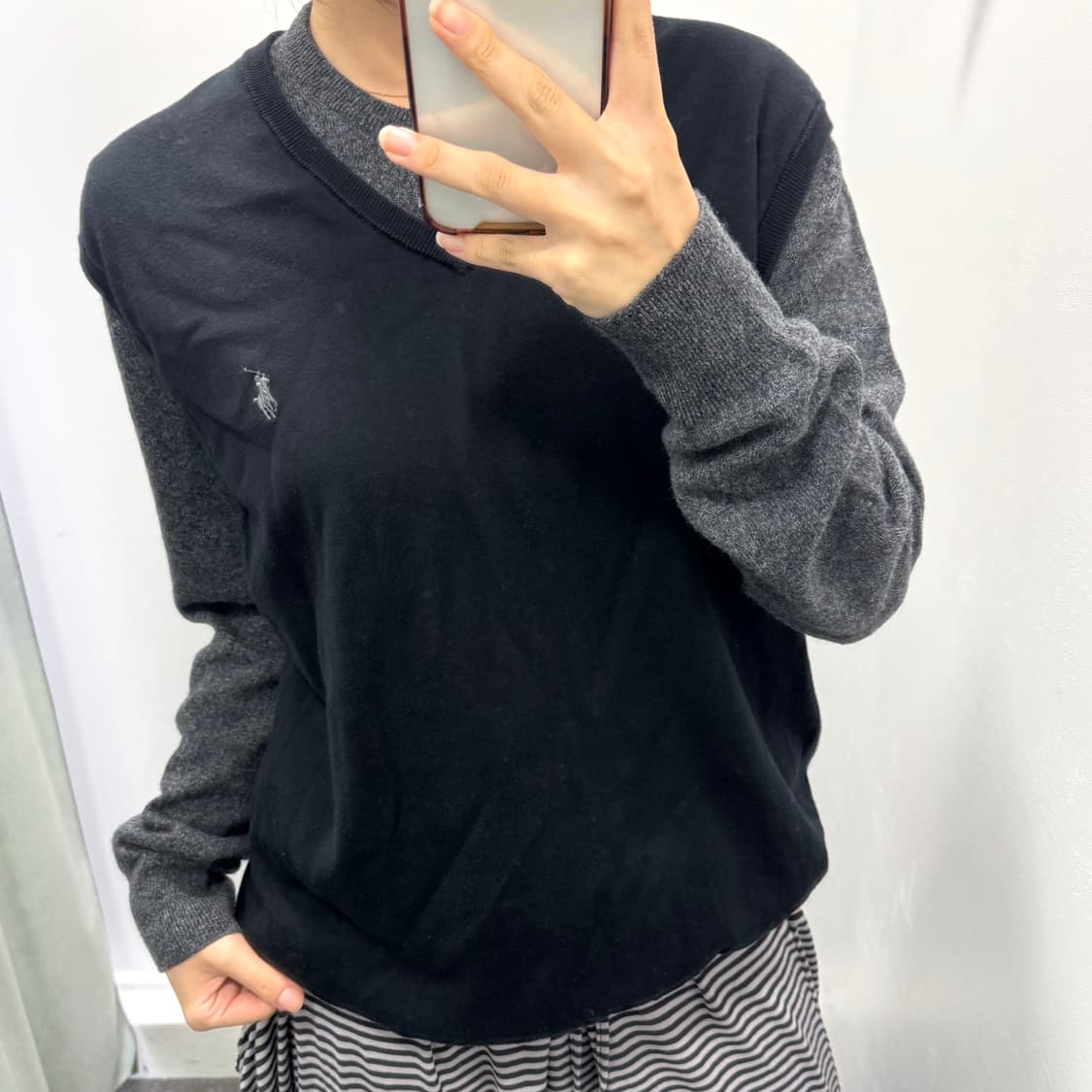 폴로 네이비 니트조끼 상품이미지4