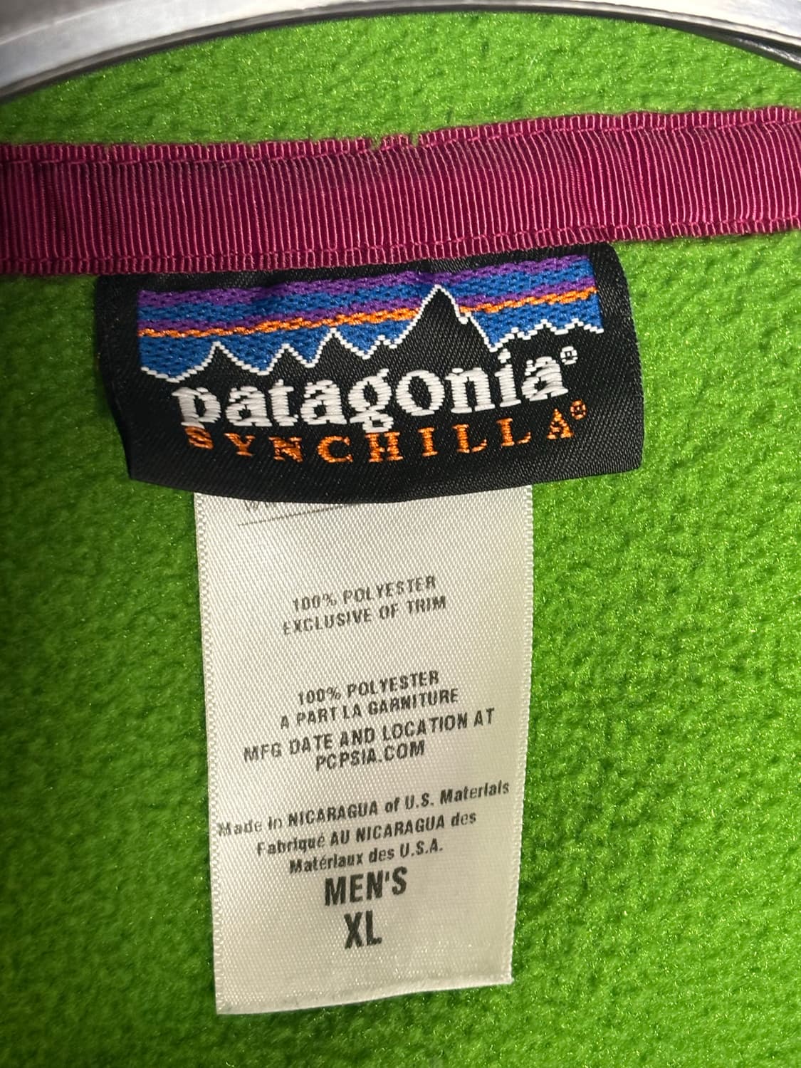 [XL] 파타고니아 신칠라 그린 FA11 판매 상품이미지3