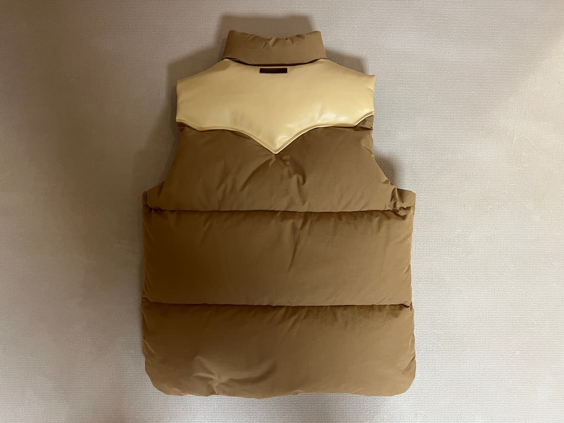 USA 펜필드 40주년 덕다운 레더 베스트 패딩(베이지) XL 상품이미지5