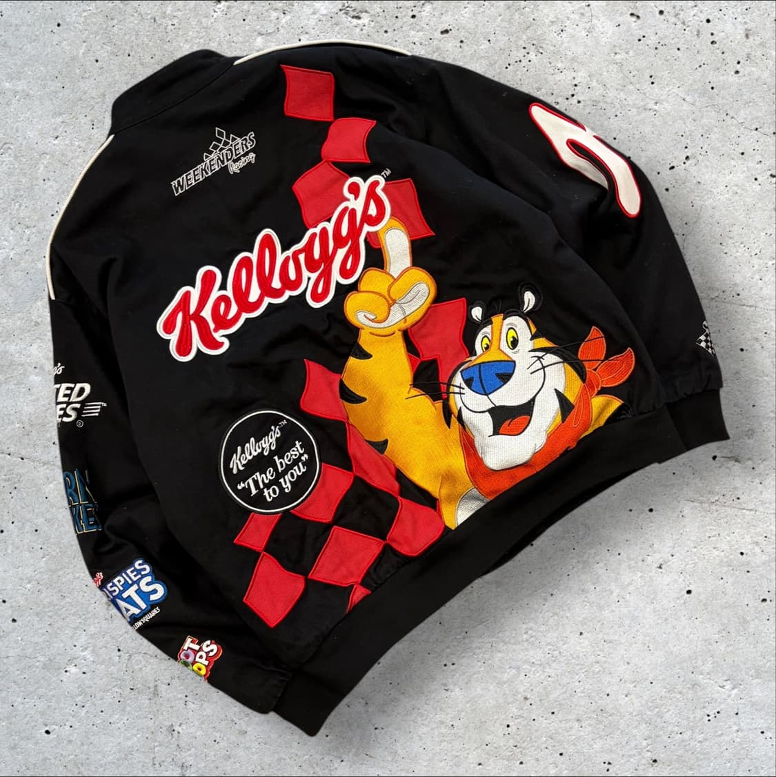 [M] 위캔더스 x 켈로그 호랑이 레이싱 자켓 블랙 B523 상품이미지2