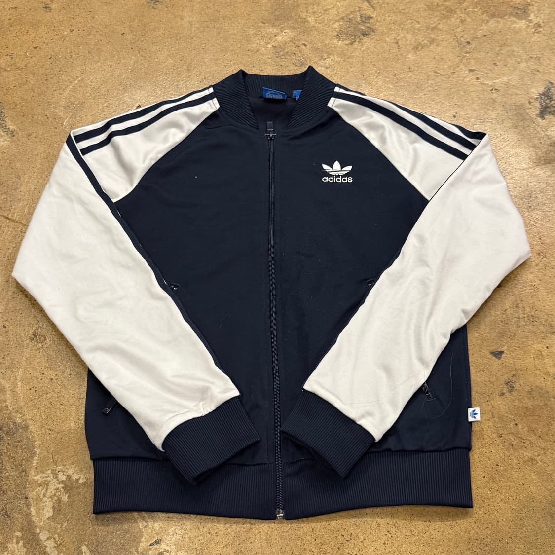 아디다스 호피 백로고 네이비 화이트 트랙탑 져지 상품이미지2