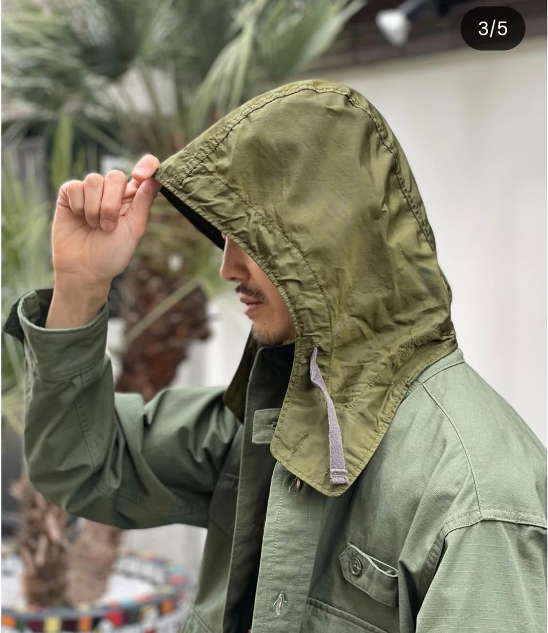 엔지니어드가먼츠 피싱 오버 셔츠 올리브 코튼 립스탑 L 상품이미지6