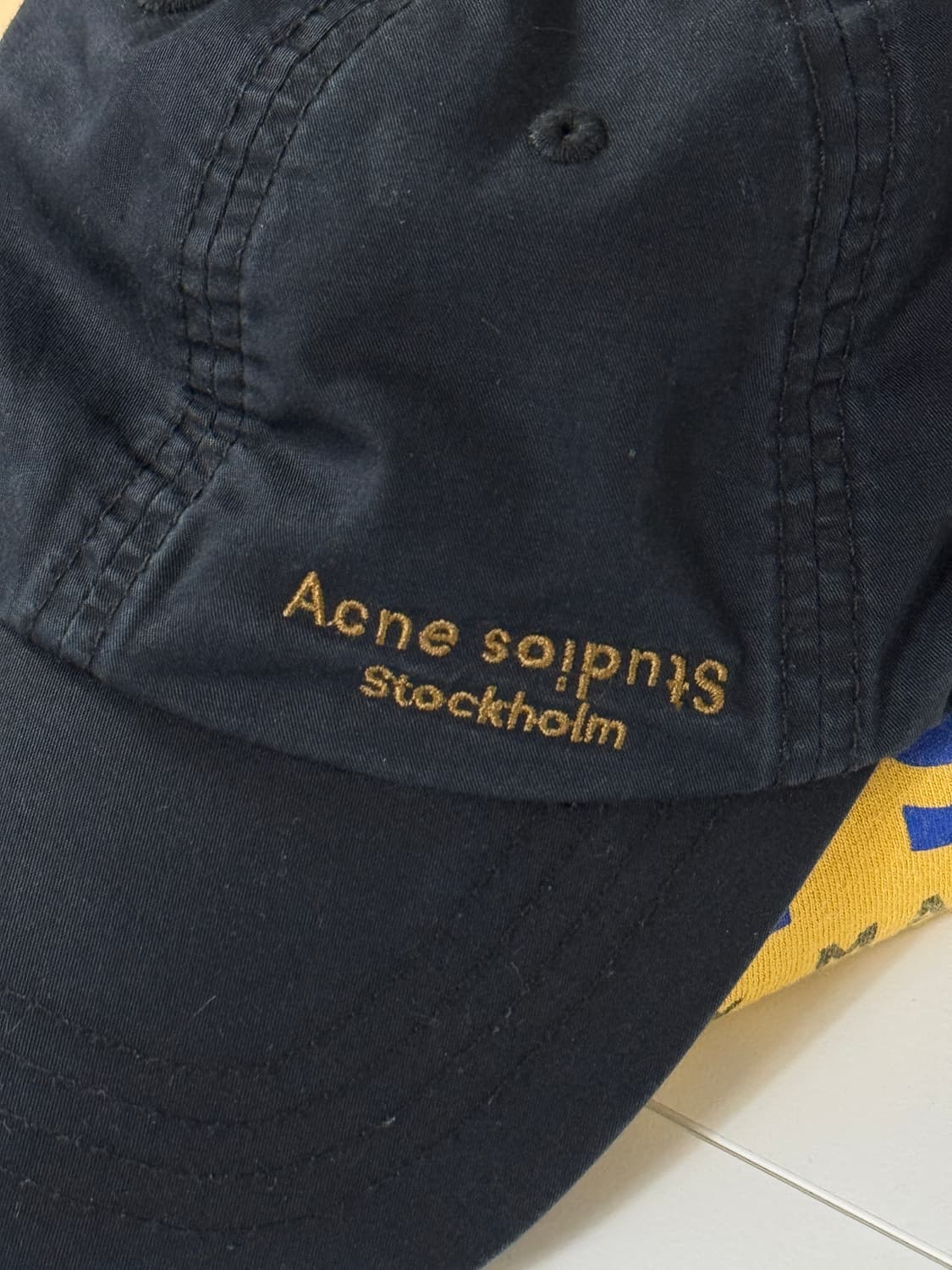 아크네 스튜디오 자수 블랙 볼캡 59cm 상품이미지3