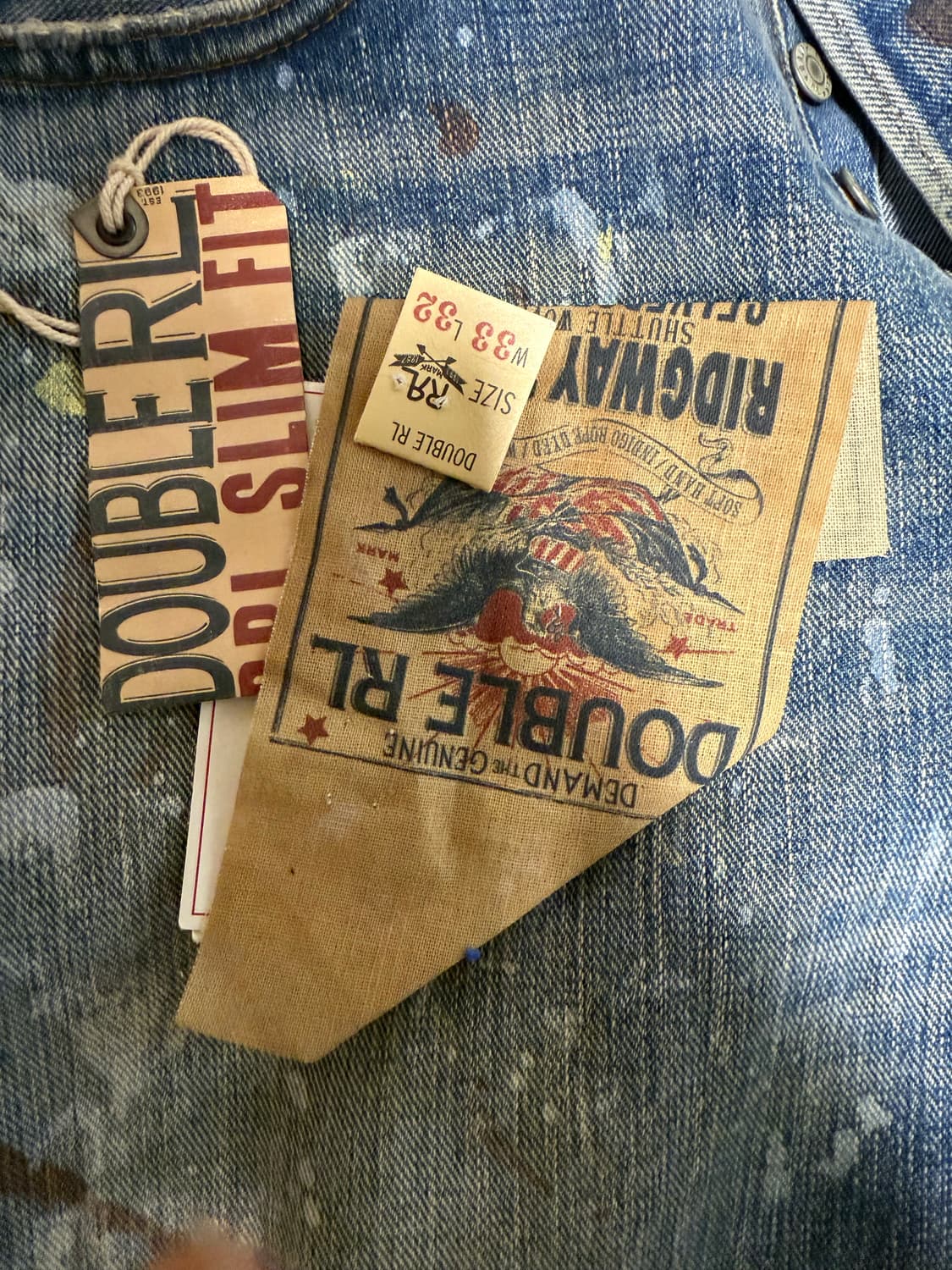 [33] 더블알엘 슬림 셀비지 페인티드 워싱진 상품이미지4