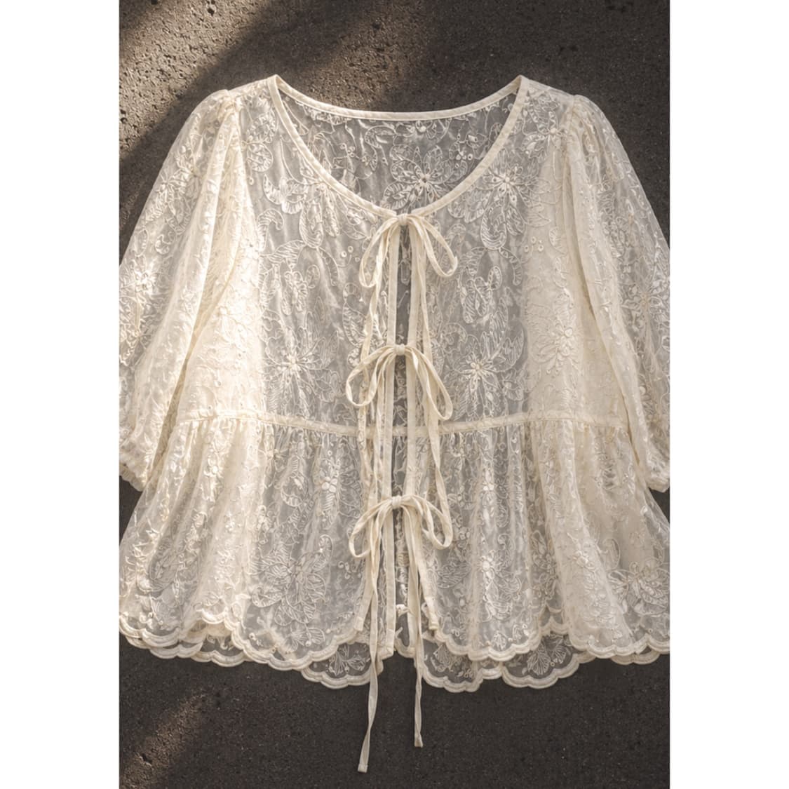 연두색 원피스+가디건 set 상품이미지3