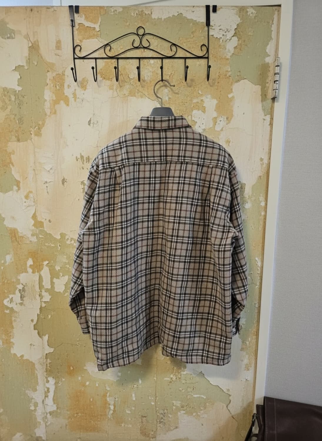 순모 체크 셔츠 XL 상품이미지2