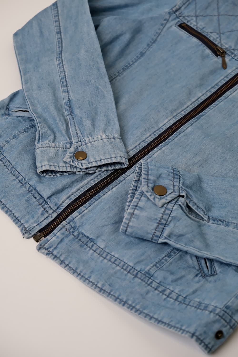 Light Denim Zip-up Jacket 90 상품이미지7