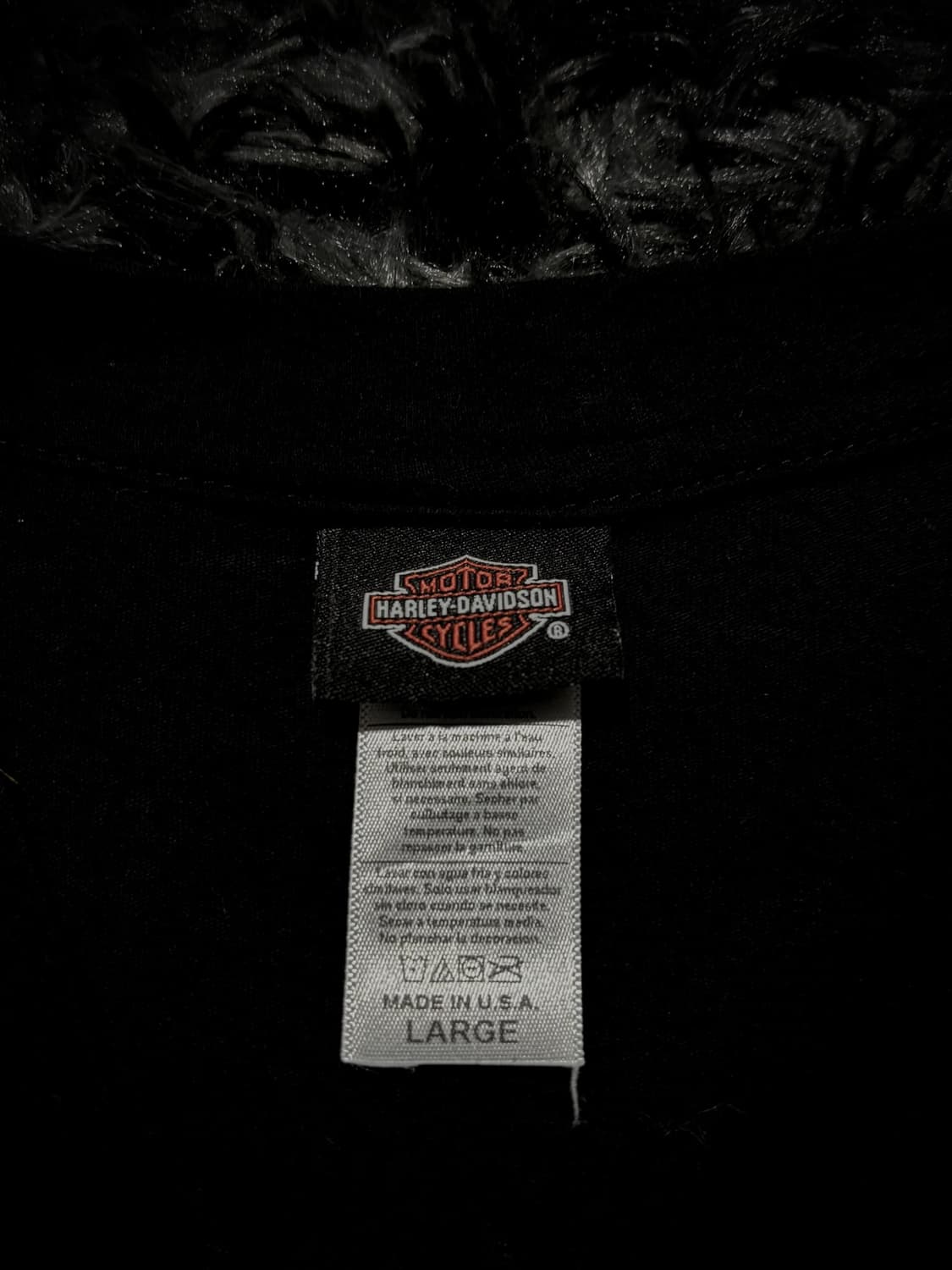 HARLEY DAVIDSON 레터링 레드 큐빅 V넥 블랙 빈팔 티셔츠 상품이미지9