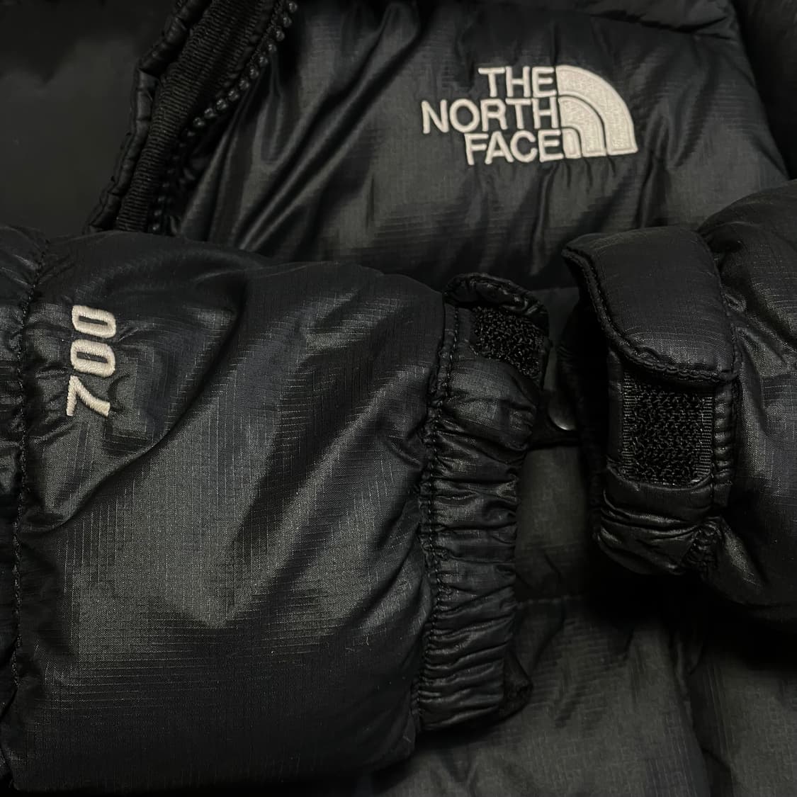 [XS] 노스페이스 700 눕시 블랙 구스다운 후드 패딩 A급 상품이미지3