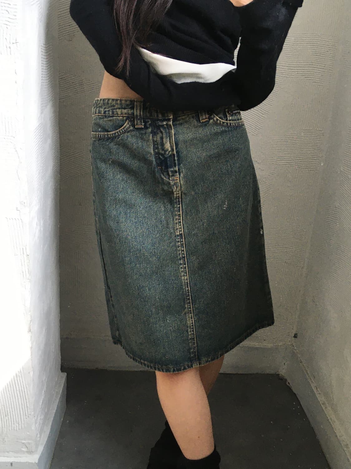 Dolce & Gabbana 돌체앤가바나 빈티지 데님 미디 스커트 상품이미지1