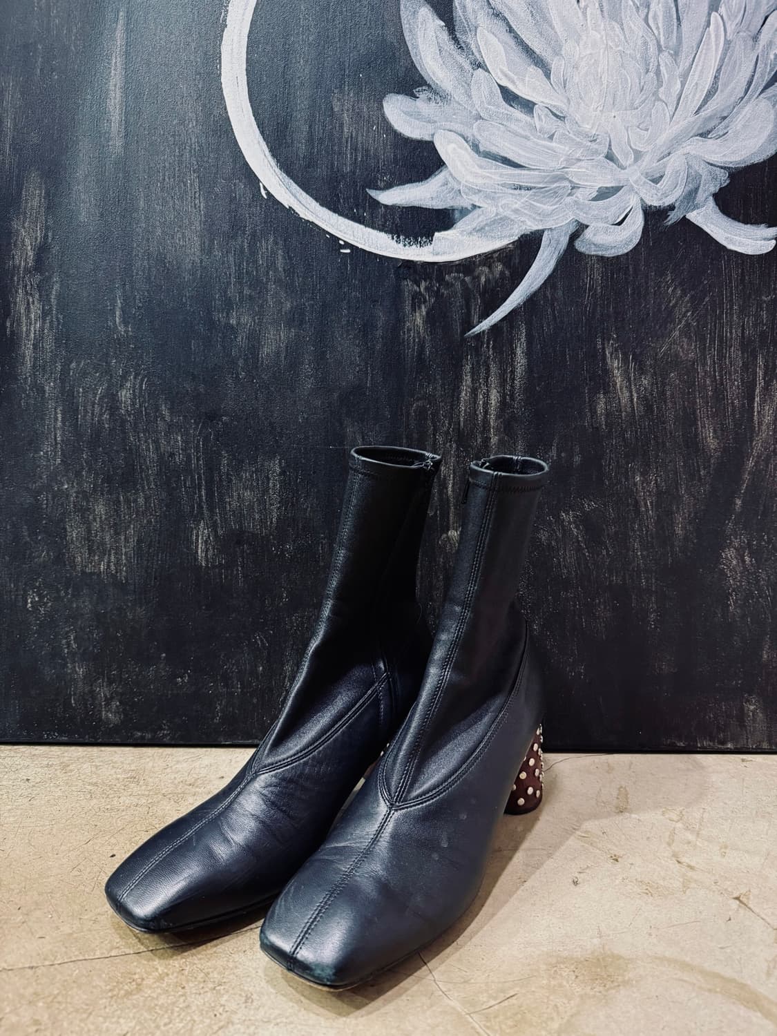 헬무트랭 스퀘어 토 레더부츠 상품이미지8