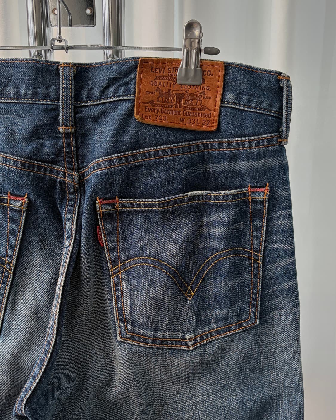 [33인치]리바이스 JPN 00s 703 빈티지워싱 데님 팬츠 상품이미지5