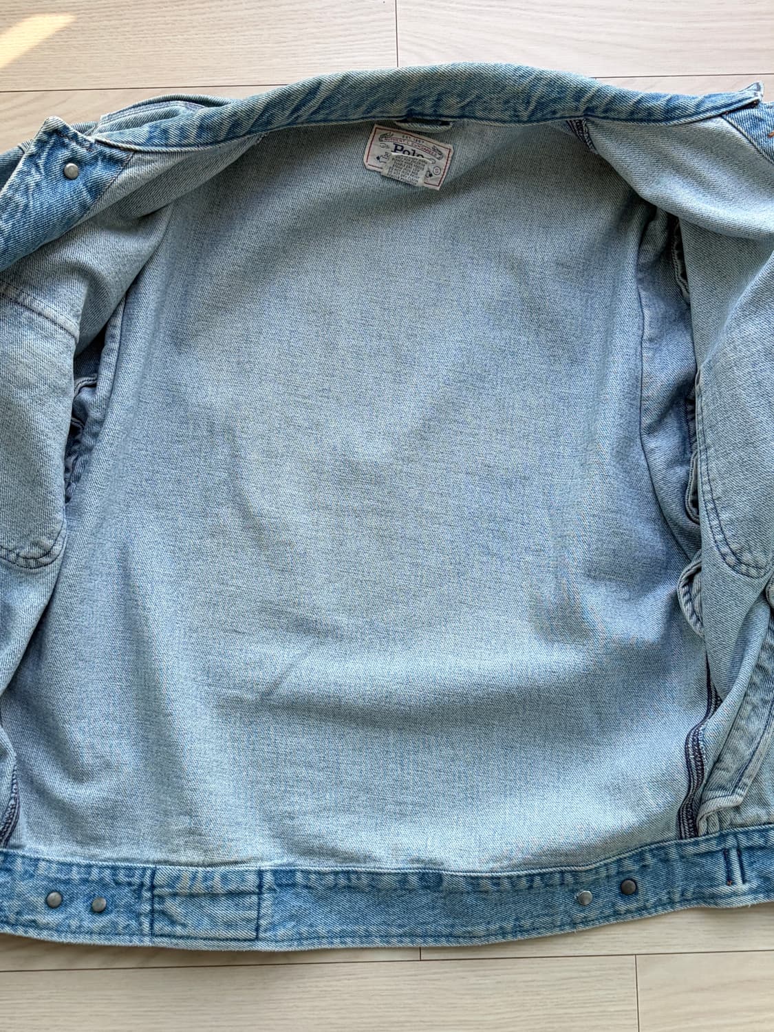 90s 폴로 랄프로렌 곰돌이 USA 미제 데님 자켓 S (100) 상품이미지4