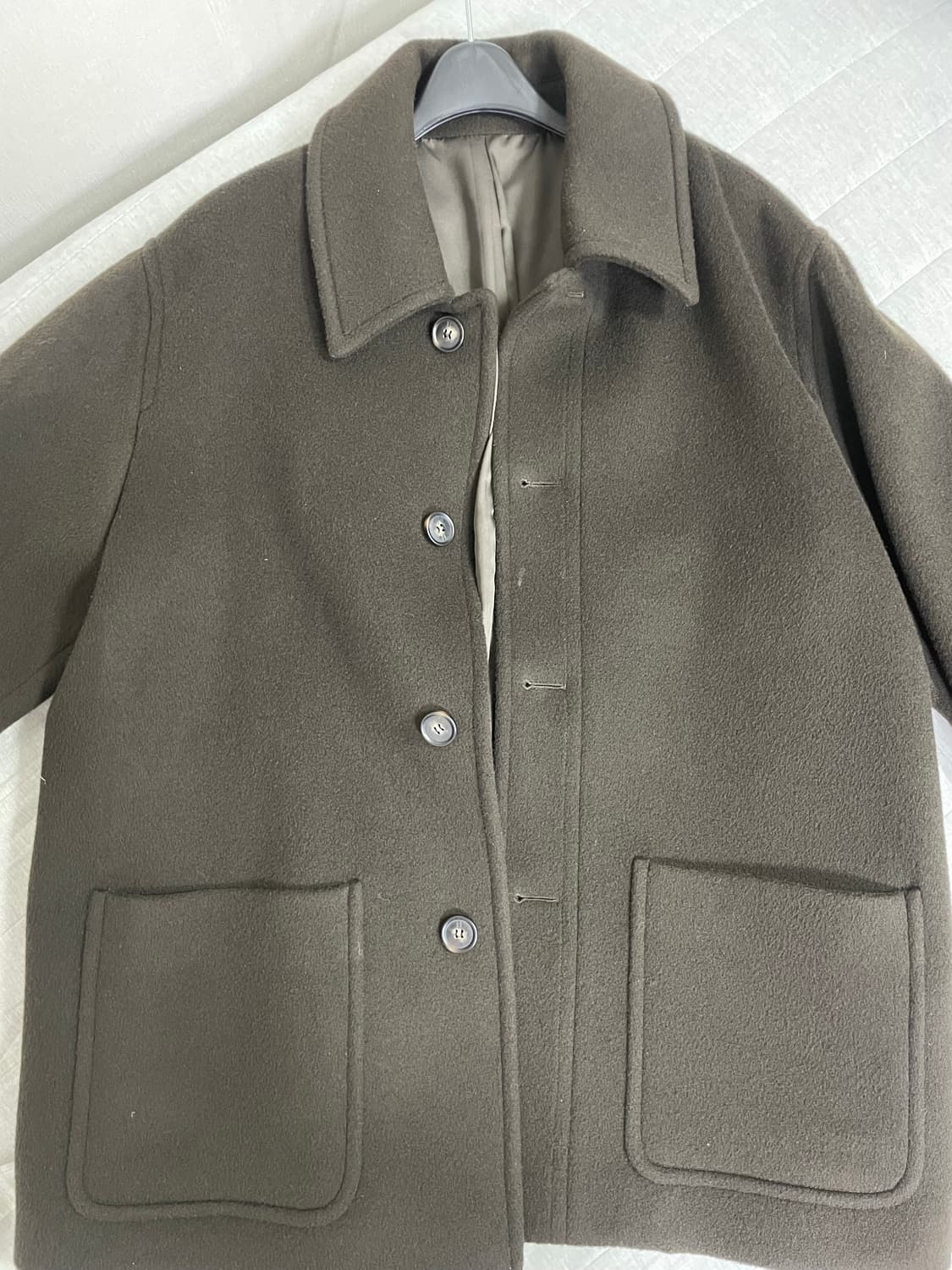 홀리선 울 하프코트 다크브라운 M 상품이미지2