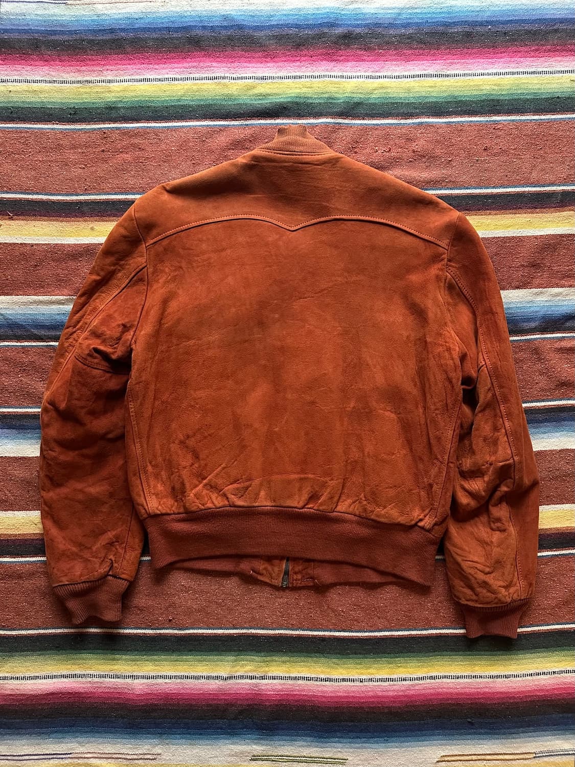 50s USA 빈티지 디어스킨 봄버 스웨이드 레더 자켓 상품이미지6