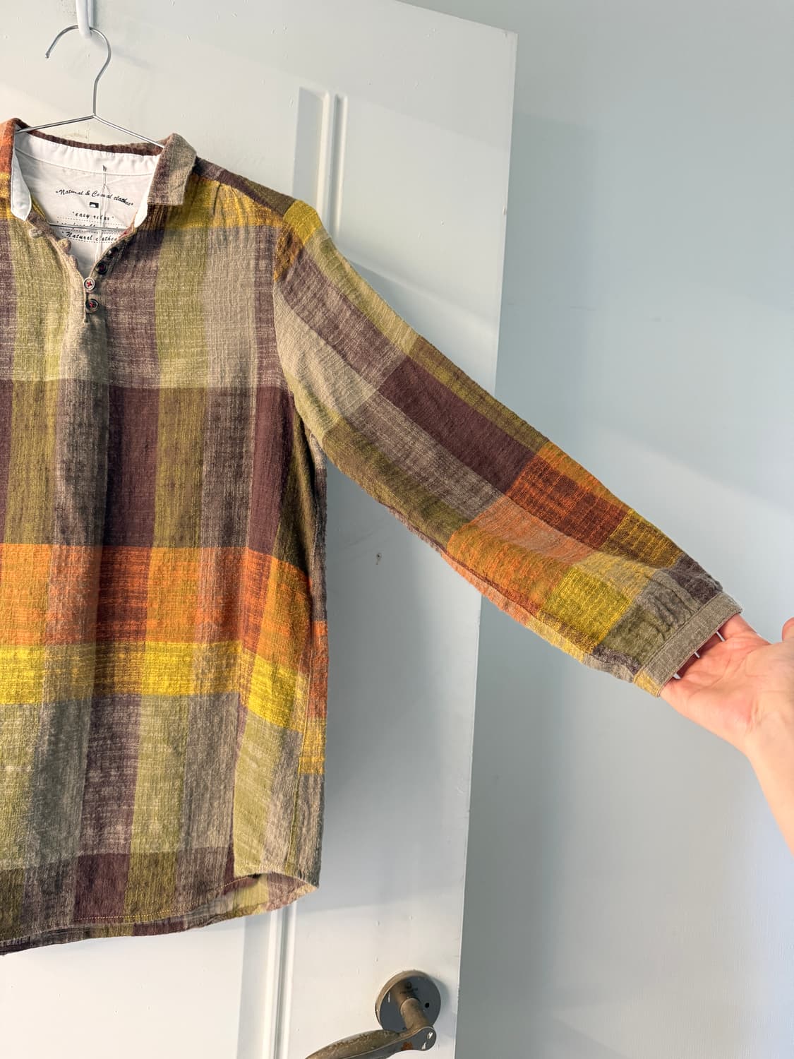 일본빈티지 모리 체크 블라우스 셔츠  상품이미지7