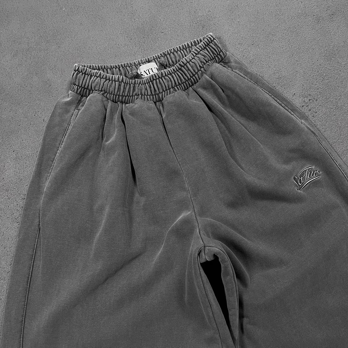 세터 워싱 그레이 와이드 스웻 팬츠 상품이미지2