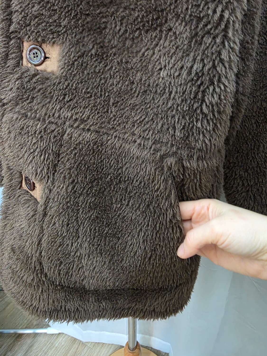 새상품급) 그로브 리버시블 퍼 무스탕.시어링자켓 상품이미지8