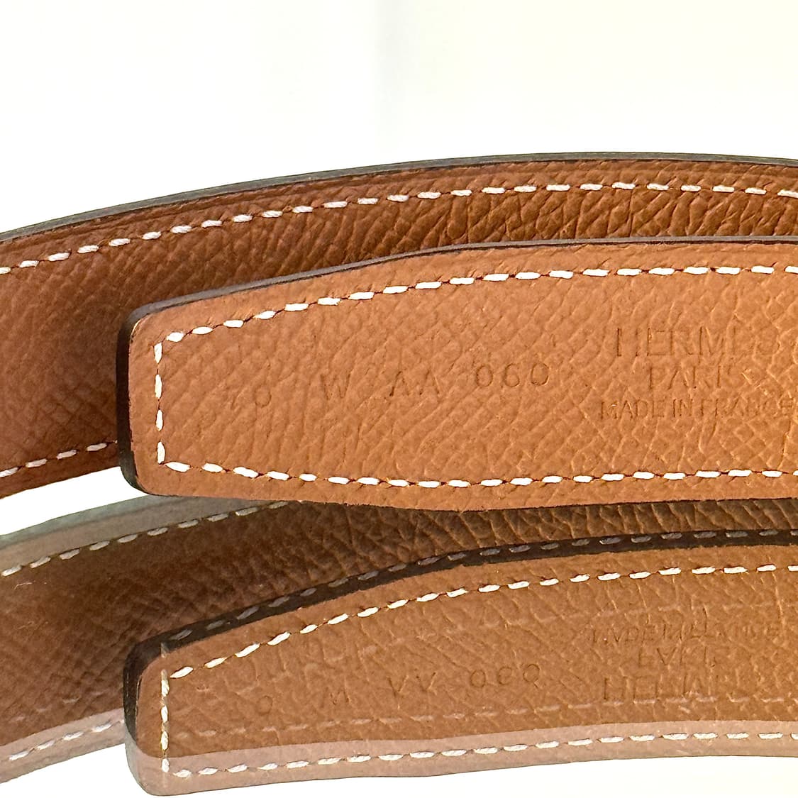 A+ / 75 에르메스 리버서블 24MM 벨트 H 버클 (누아/오르로즈) 상품이미지6