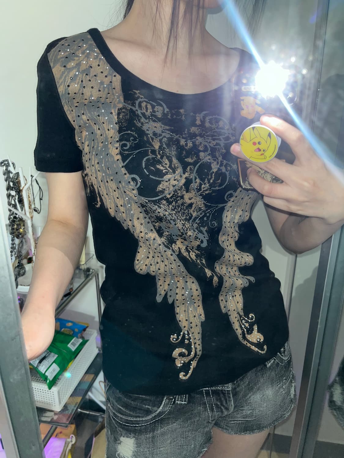 y2k스터드날개반팔 상품이미지1