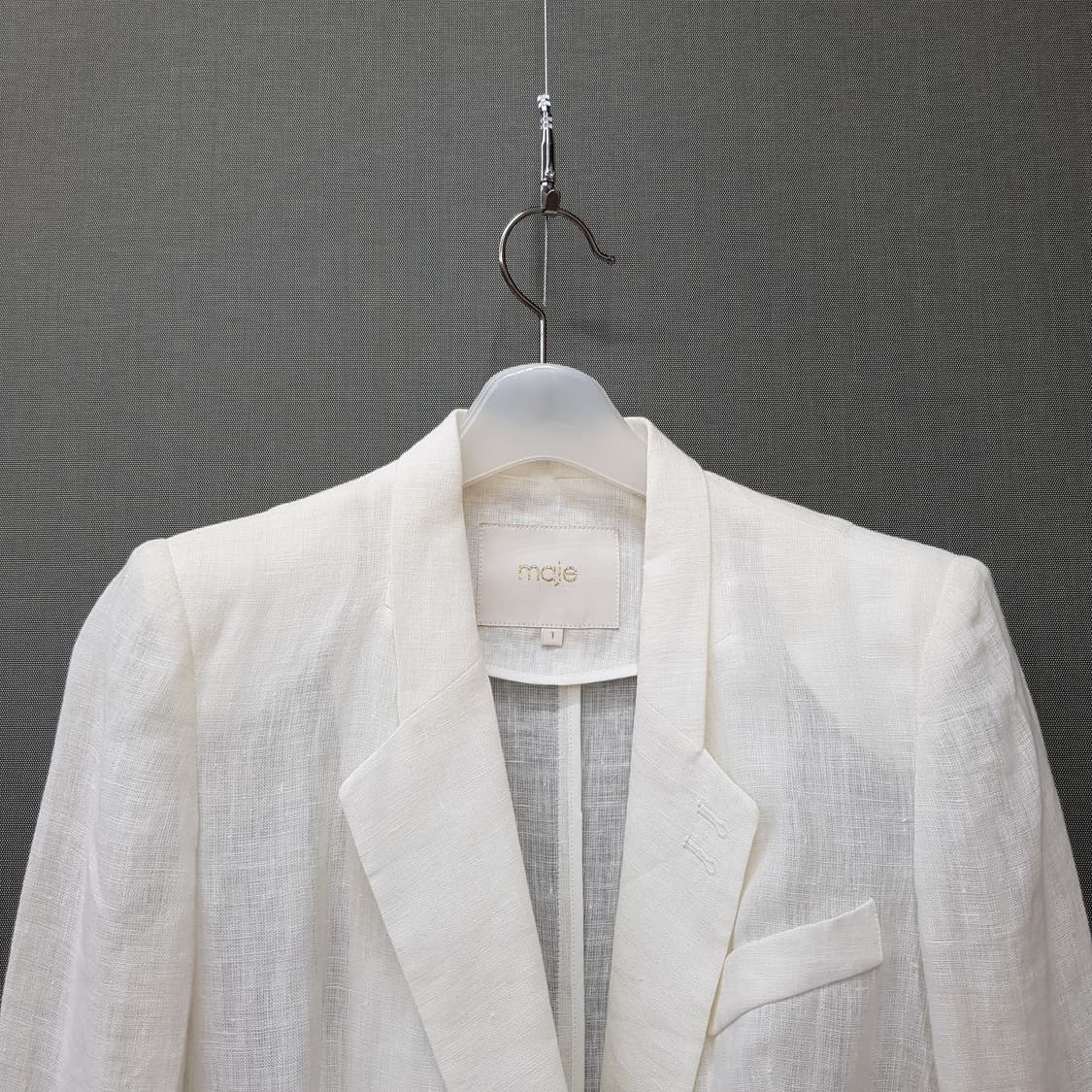 마쥬 아이보리 린넨 싱글 자켓 S사이즈 상품이미지2