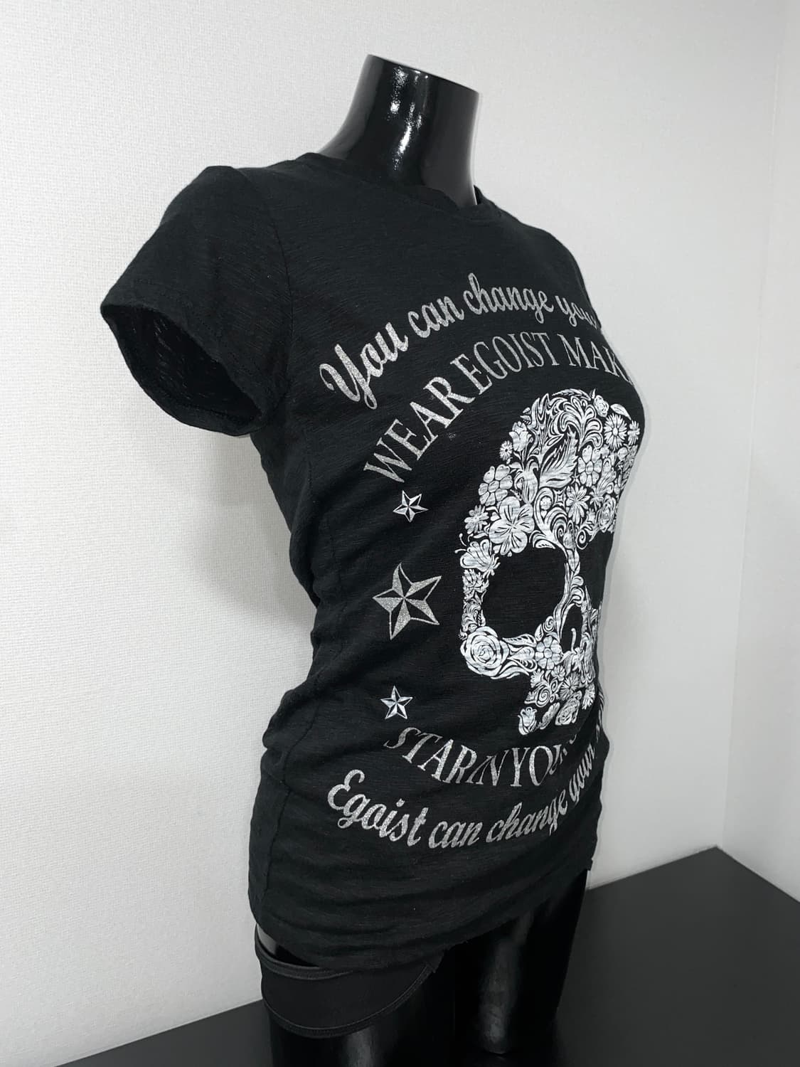 Floral Skull Slub Slim-fit Tee 상품이미지3