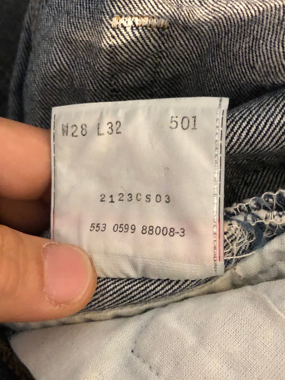 빈티지 리바이스 501 중청 데님 28x32 상품이미지6