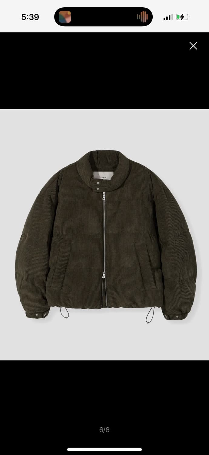 (덕 다운) 코듀로이 헤링턴 다운 점퍼_카키 상품이미지7