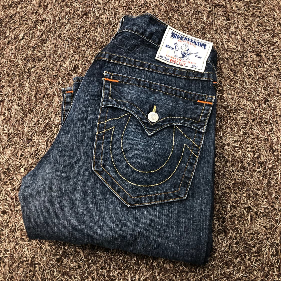 트루릴리전 부츠컷 워싱 데님 팬츠 상품이미지1