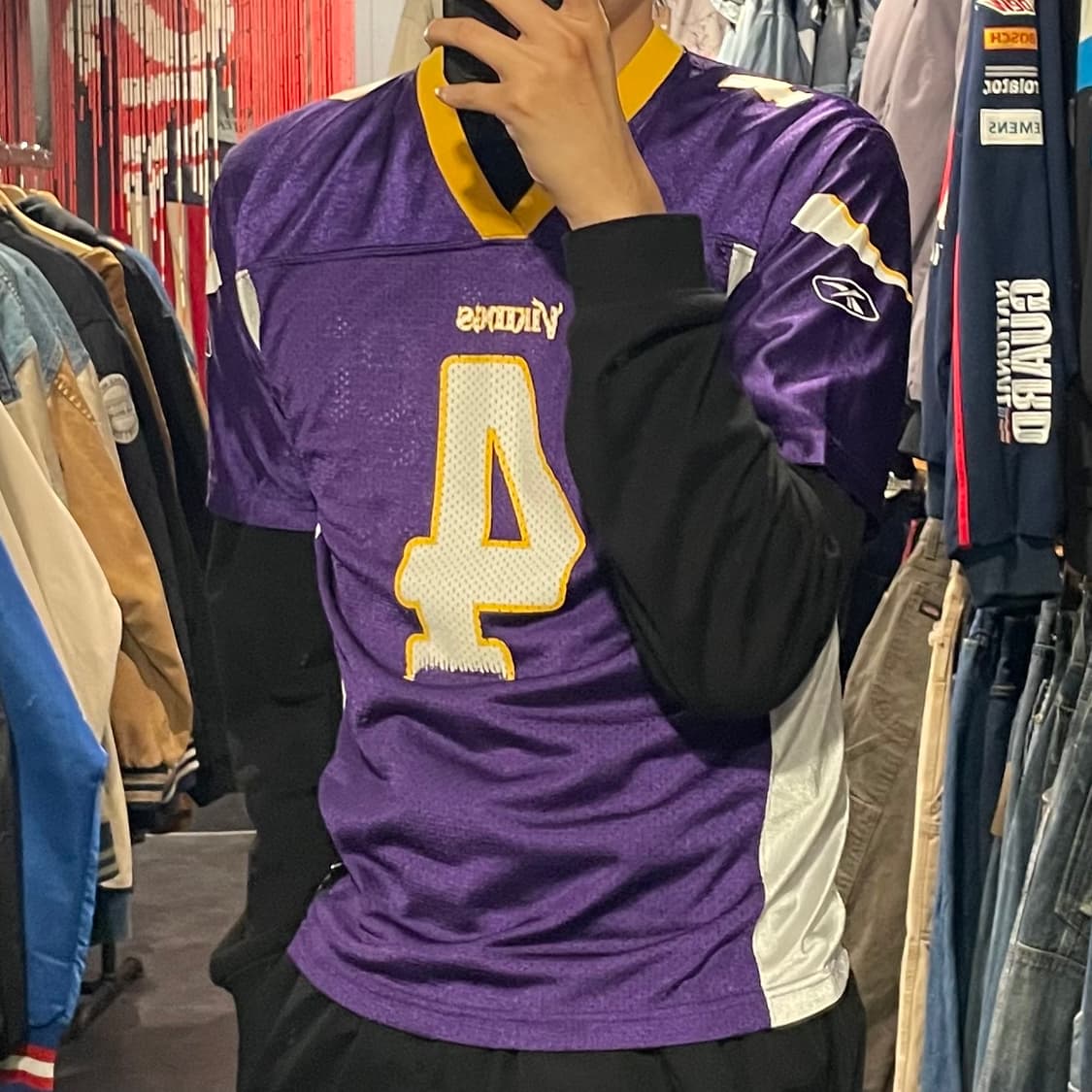 [IM] NFL X Reebok FAVRE No.4 퍼플 반팔져지 상품이미지5