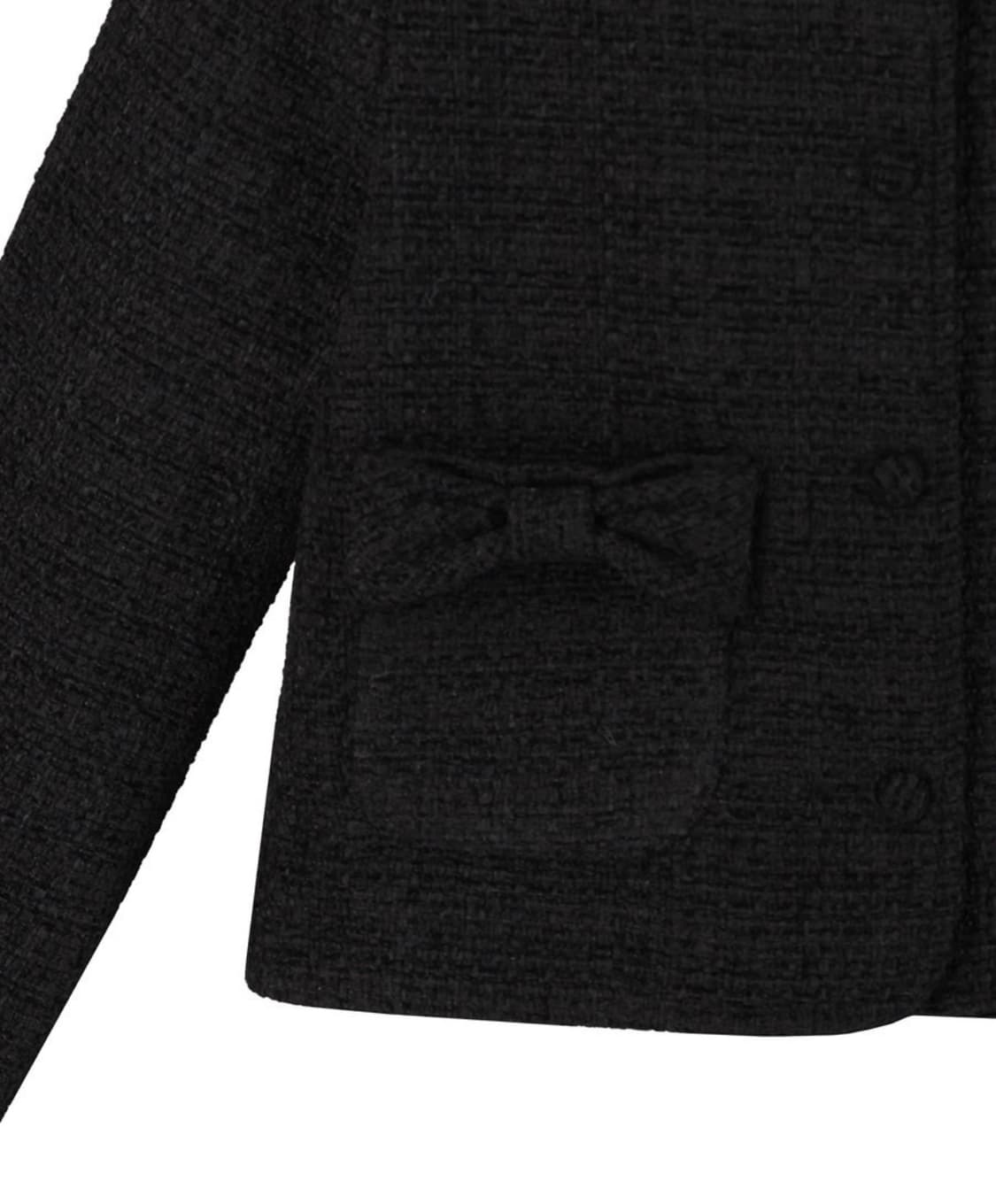 클리시어 리본 트위드 자켓 블랙 상품이미지2
