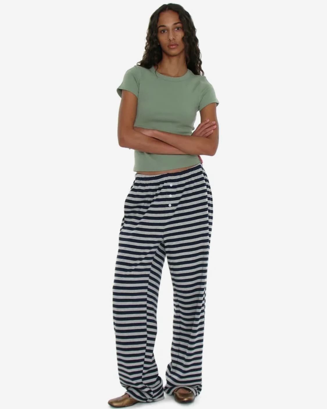 파르티멘토우먼 스트라이프 팬츠 상품이미지1