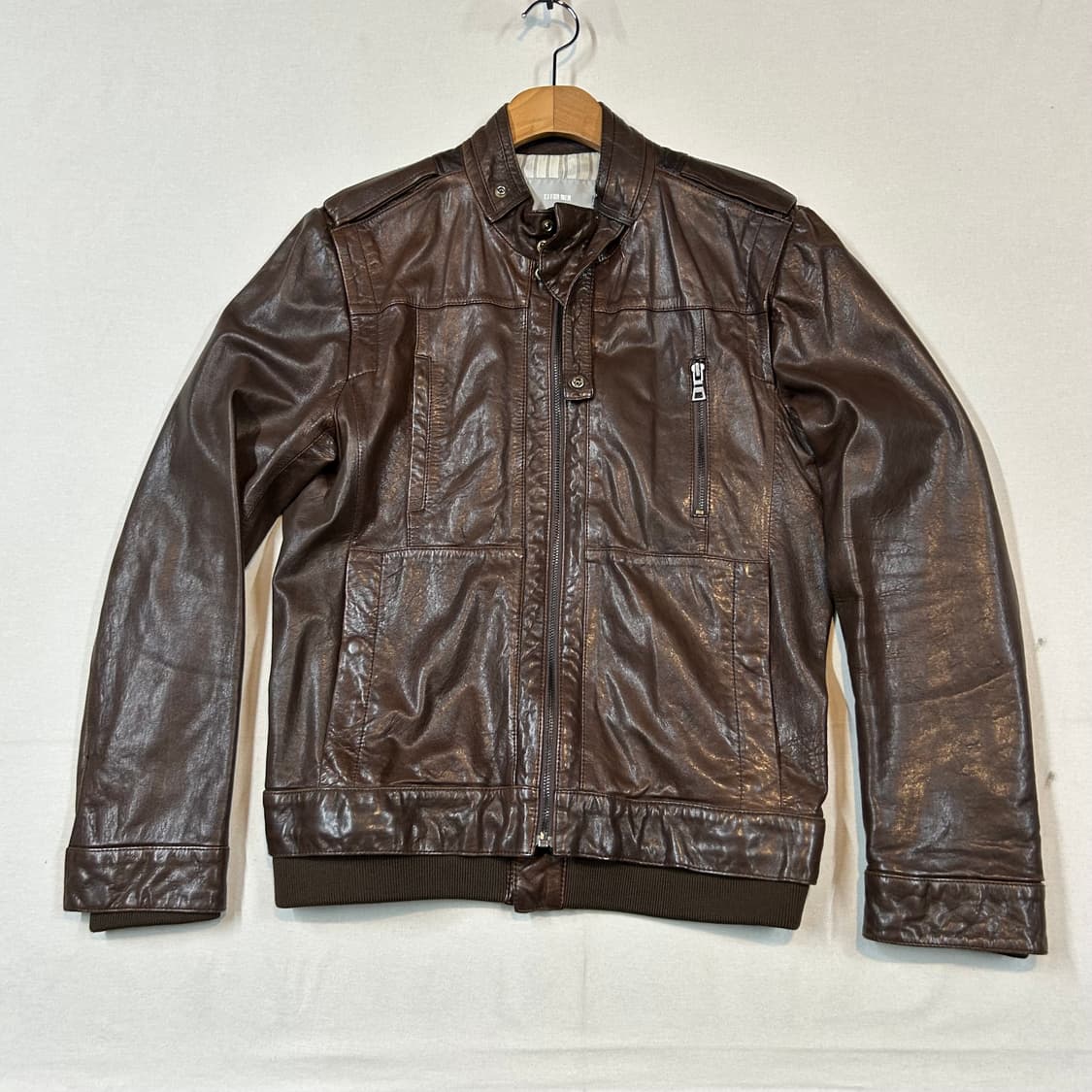 M) T.I FOR MEN 램스킨 레더 양가죽 자켓 브라운 상품이미지1