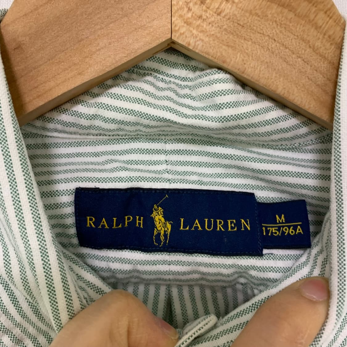 폴로 랄프로렌 스트라이프 민트 셔츠 M 남녀공용 상품이미지6