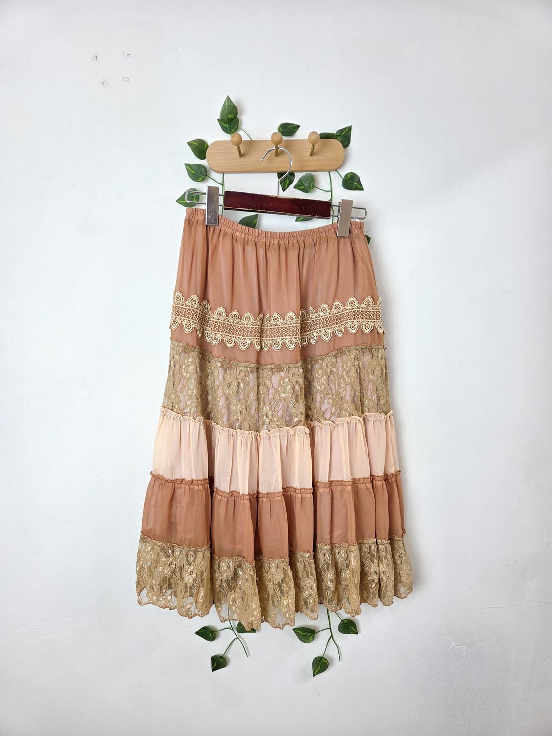 레이스 패치워크 스커트 상품이미지1