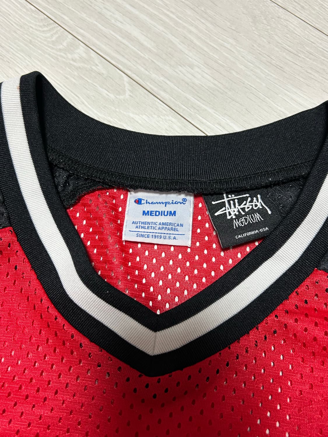 스투시 x 챔피온 재팬 게임 저지 레드 상품이미지3