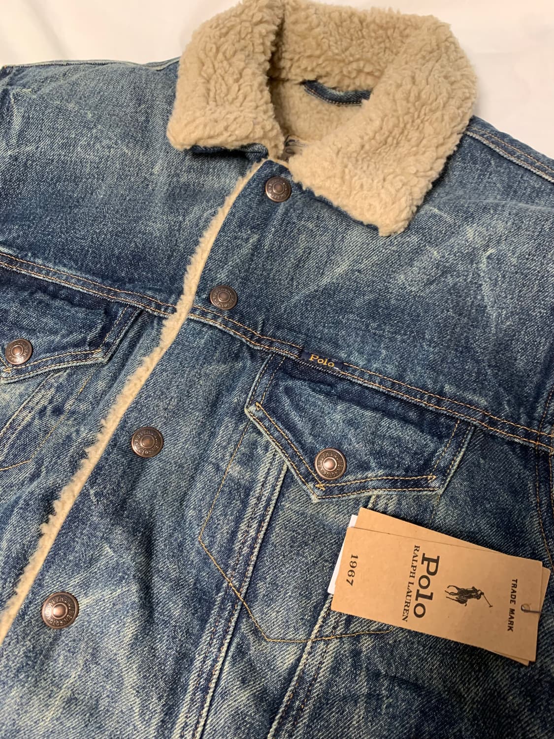 새상품) 폴로 데님 기모 자켓 s 상품이미지4