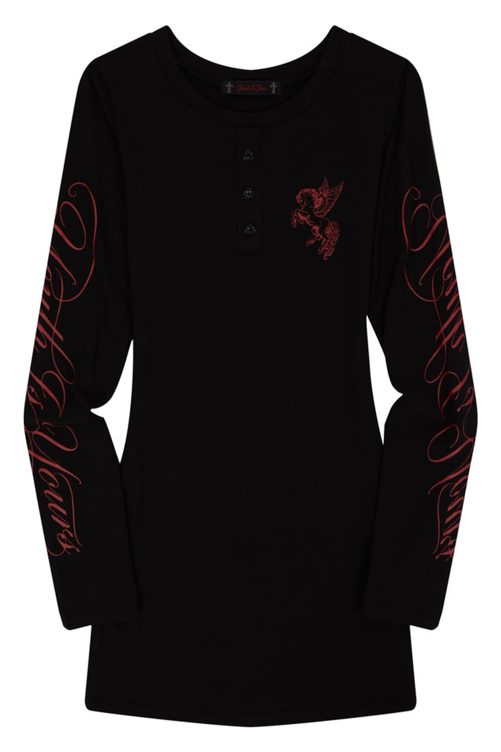 유스이즈유어스 LETTERING LONG SLEEVE ONE-PIECE 상품이미지2