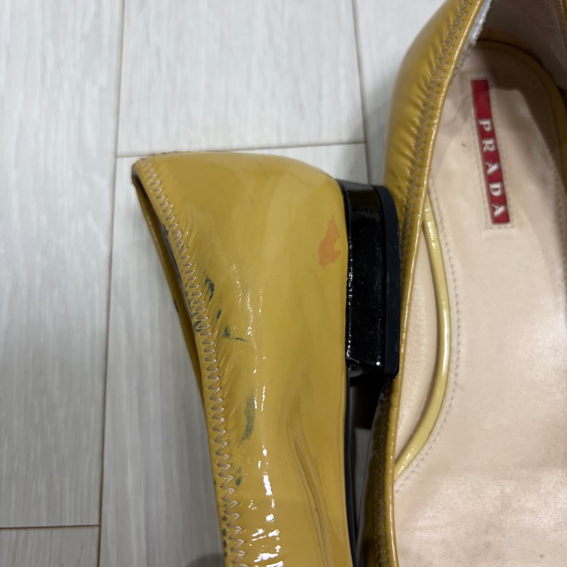 프라다 옐로우 슈즈 상품이미지6