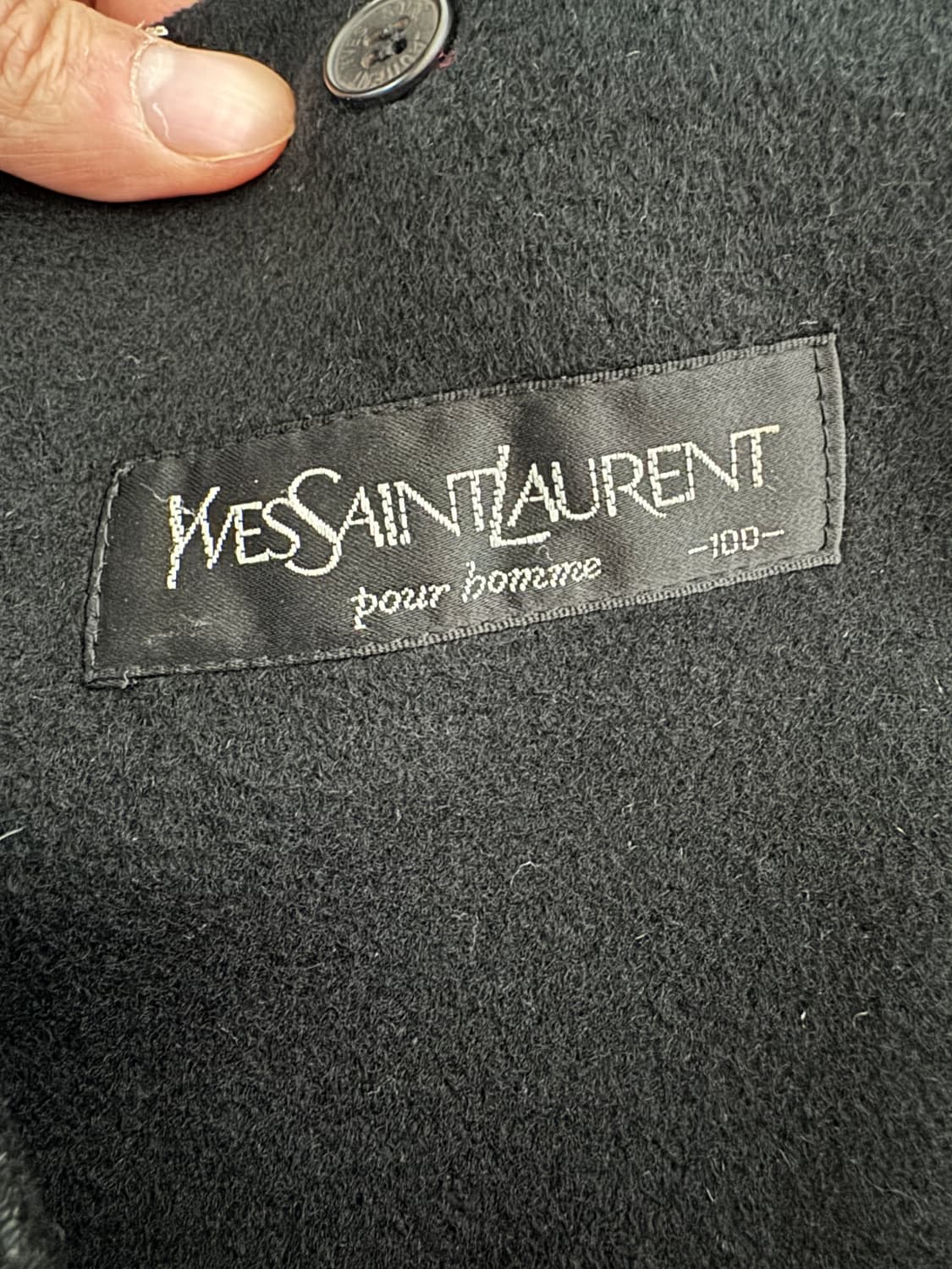 정품!! 입생로랑 옴므 YSL 발마칸 카라 미들 코트 + 내피 상품이미지4