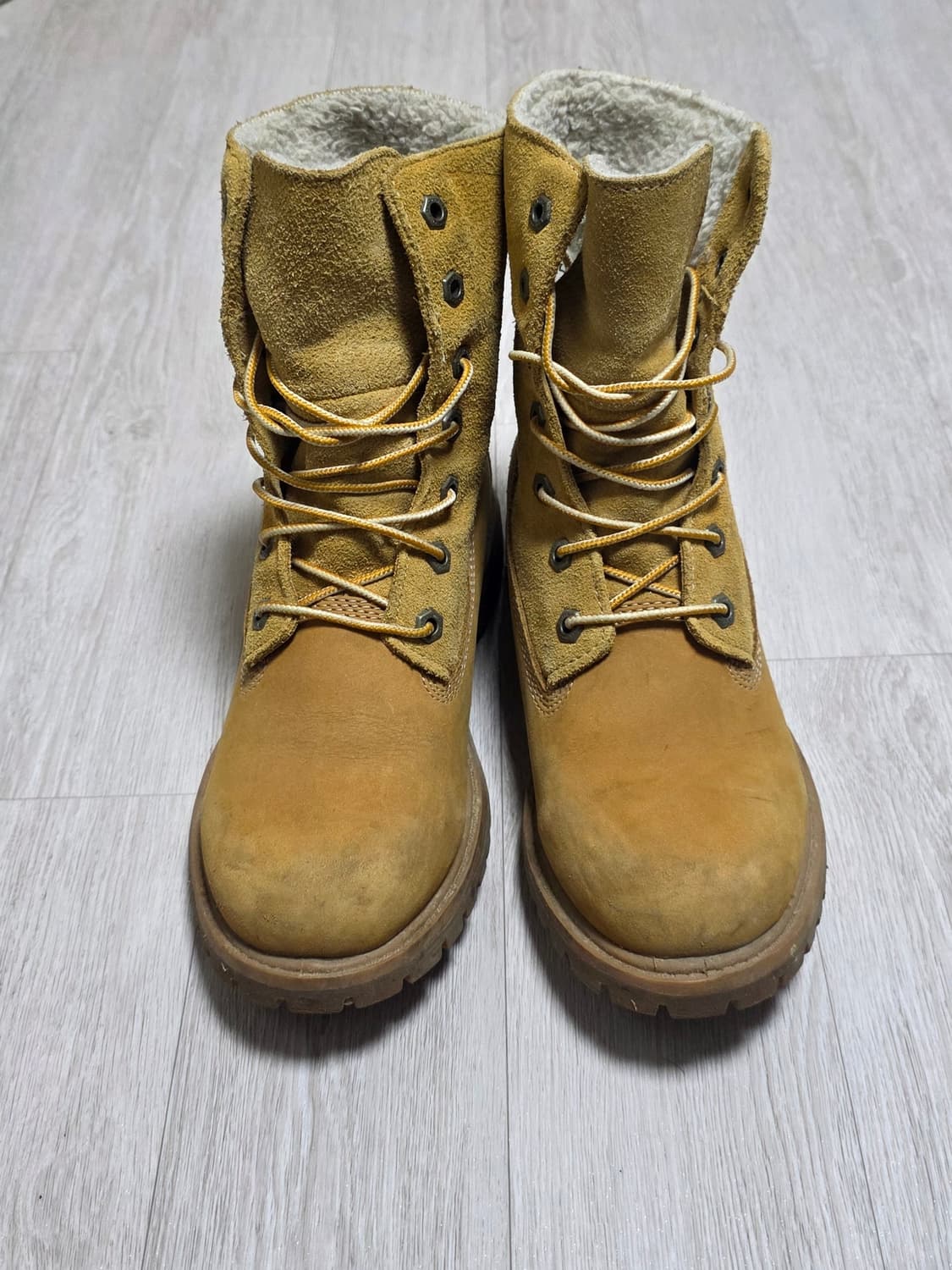 팀버랜드 옐로우 플리스 털 안감 롤탑 부츠 240 상품이미지3