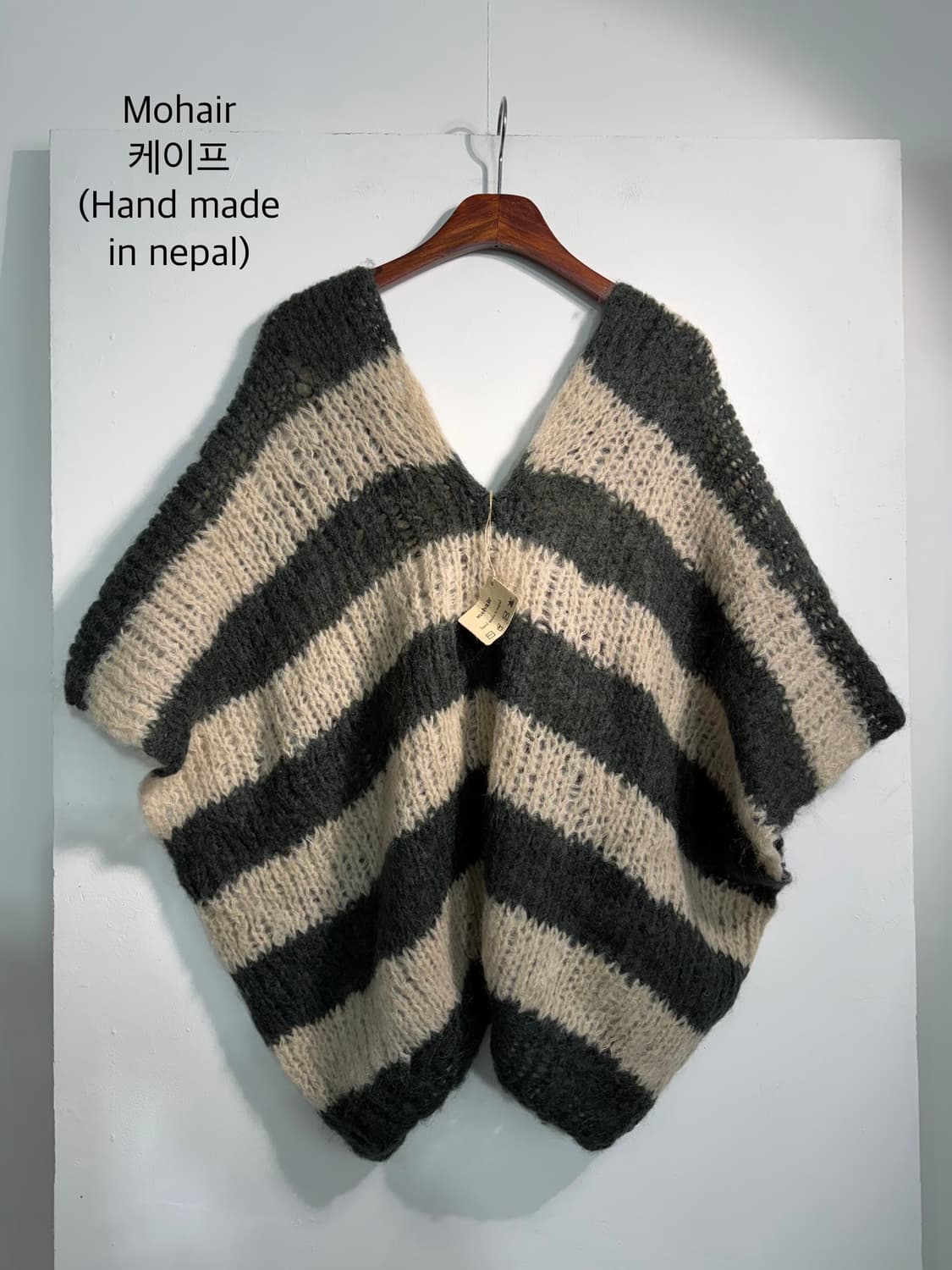 [F] (새상품)네팔 모헤어 케이프 프리사이즈 상품이미지4