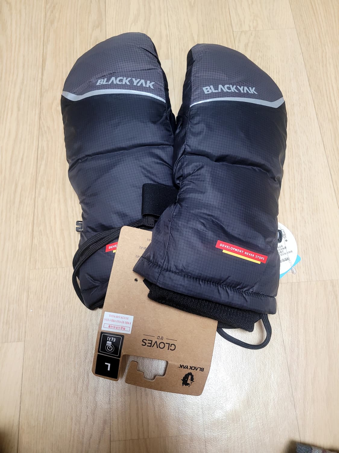 (정품)블랙야크 구스 벙어리 방한장갑 L사이즈 새상품 상품이미지1
