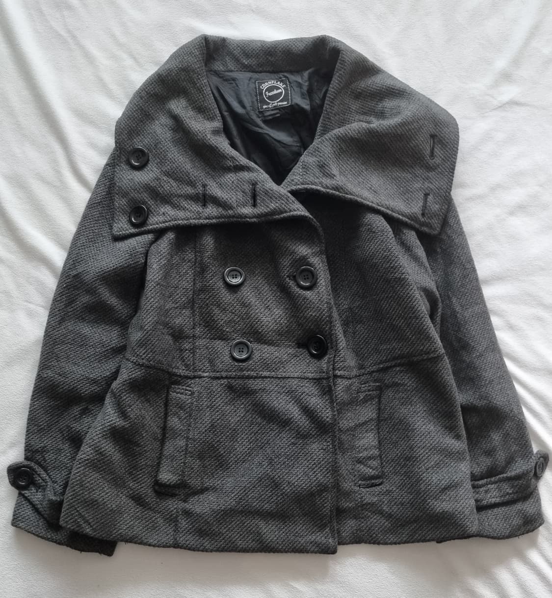 빈티지 모리걸 하구미 하이넥 단추 코트 상품이미지1