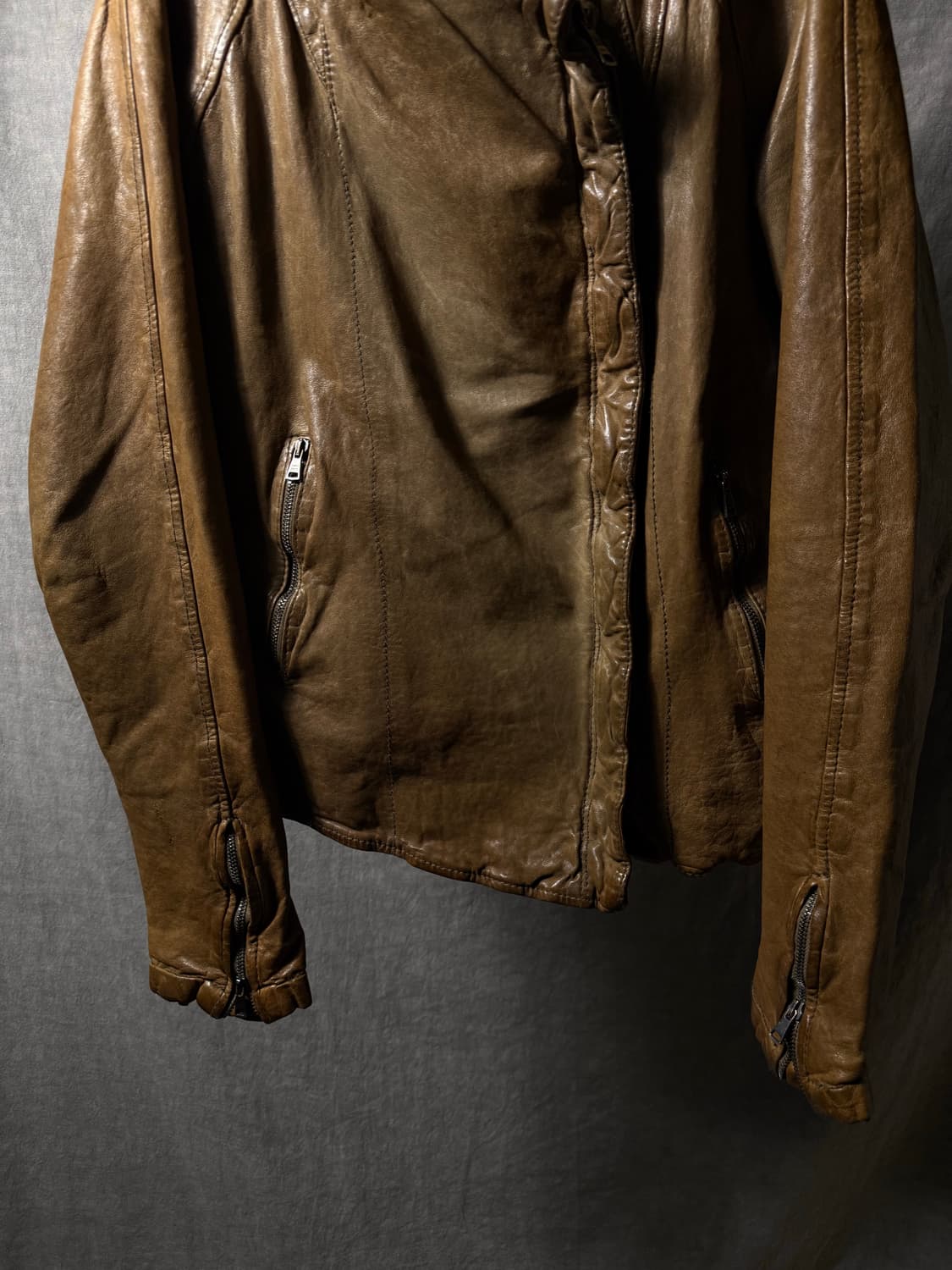 Giorgio Brato Asymmetric Leather Jacket 상품이미지5