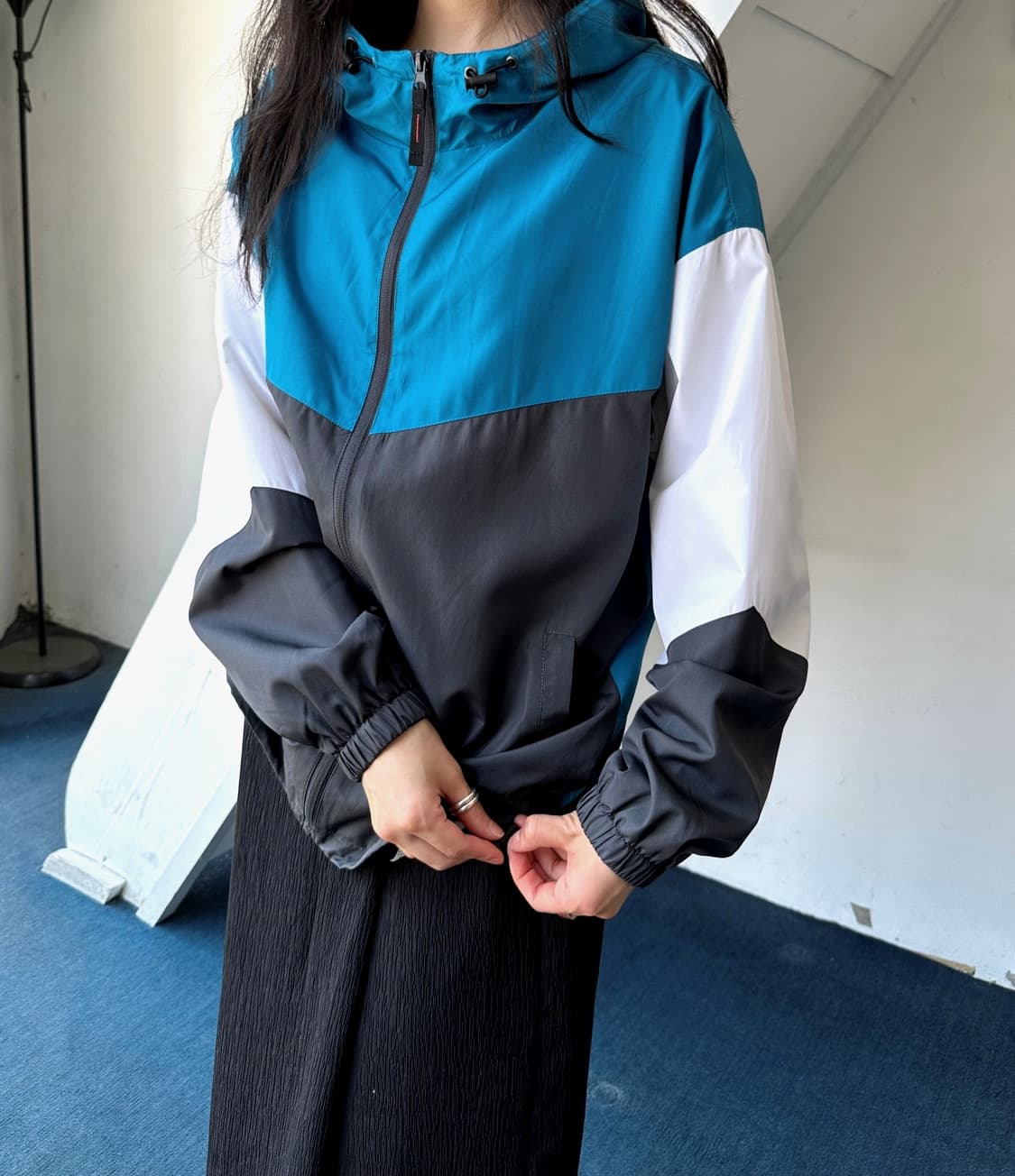 High count fabric panel wind parka 상품이미지6