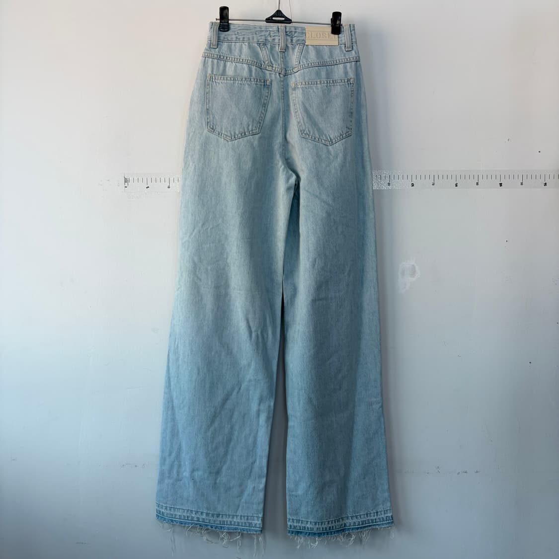 클로즈드 와이드 데님 팬츠 연청 상품이미지5