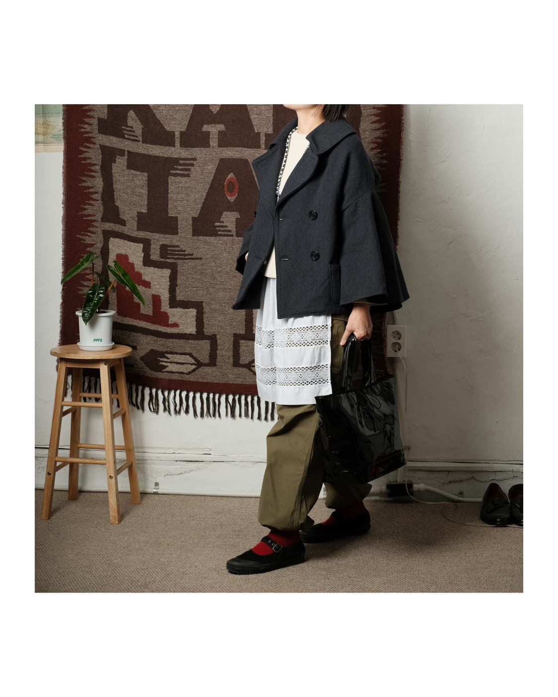 캐피탈 여성 멜튼 숏 피코트 상품이미지6