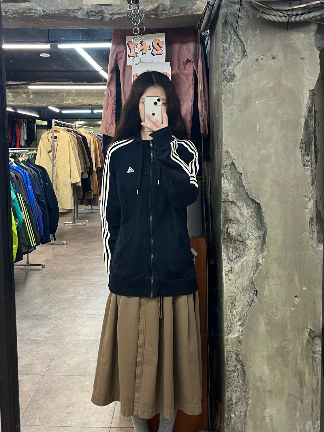 아디다스 삼선 후드집업 블랙 100 #csz3037 상품이미지2